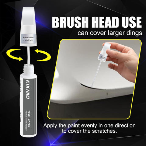 Mercedes-Benz Alpine Grey 956 Touch Up Paint Kit With 2 In 1 Scratch Repair Pen And Brush Color Matched For Quick Easy Fix And Rust Protection application using brush head