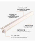 Side Mount Cabinet Runners and Glides for Full Extension Drawers No Hassle 10 Inch Keyboard Roller Tracks Two Section Drawer Slides