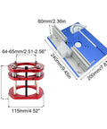 Heavy Duty Aluminum Router Table Insert Plate In Slick Blue Miter Gauge Compatible Upgrade with precise measurement details.