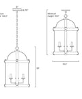 Dimensions of 5 Light Rustic Farmhouse Lantern Chandelier With Black Metal Frame And Walnut Bird Cage Finish Perfect Over Kitchen Island Or Dining Table Totally Boss Foyer Pendant Lighting For Staircase And Entryway