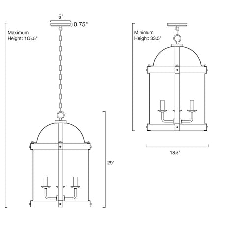 Dimensions of 5 Light Rustic Farmhouse Lantern Chandelier With Black Metal Frame And Walnut Bird Cage Finish Perfect Over Kitchen Island Or Dining Table Totally Boss Foyer Pendant Lighting For Staircase And Entryway