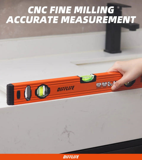 Heavy Duty Boss Level 18 Inch Torpedo Level With Reinforced Aluminum Body And Bright Green Bubble Vials For Dead On Precision On Every Diy Build Or Tradesman Project on a countertop.