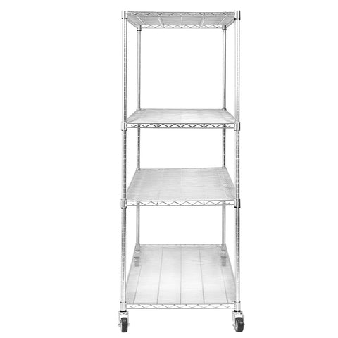 Five Tier Heavy Duty Steel Storage Rack With 250kg Per Shelf Load, Tool Free Assembly, Durable Wire Shelves, front view