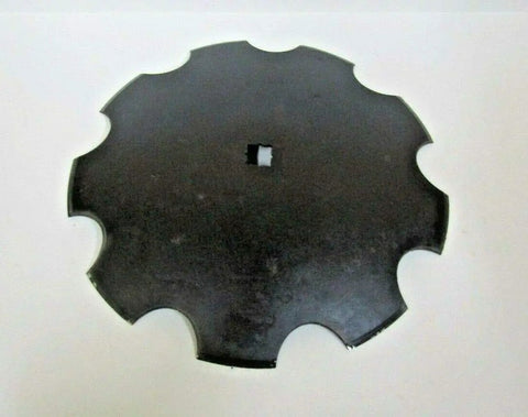Notched 20 Inch Disc Harrow Blade For 1 Inch Or 1 And One Eighth Inch Square Axles, Four Millimeter Eight Gauge, Double Stamped Fit, Two And Quarter Inch Concavity, Thirteen Lbs Each, Heavy Duty Tillage Blade For Farm Equipment