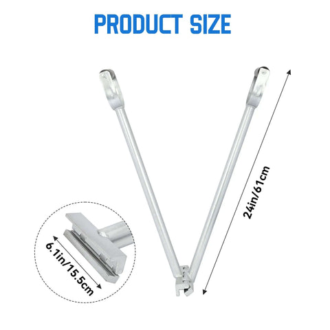 Image of 2 In 1 Hand Seamer For Standing Seam Roofing, 90 Degree And 180 Degree Sheet Metal Bender Tool, showing product dimensions