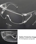 4 Pack Anti Fog Clear Lens Safety Glasses That Fit Over Eyeglasses With Wraparound Side Shields For Nurses Med Pros And Everyday Shooters Durable Protective Eyewear For Work Or Play, showing dimensions and side shields
