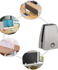 Rock Solid Aluminum Desk Partition Clamps 20 Pack Featuring Sleek Silver Finish locks wood or glass panels up to half inch, detailed view of clamp.
