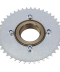 Rear Wheel 44T T8F Sprocket Chain Drive Gear With Freewheel Adapter For Electric Scooter Steel And Aluminum Alloy 4 Hole Mount 34mm Inner Diameter Heavy Duty Upgrade