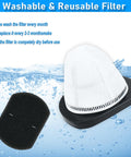 2030 Vacuum Filter Pack For 2030B 2030J 2030K 2030L 2030U 3346 And 3346W includes washable and reusable filters
