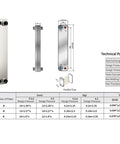 Built Tough Brazed Plate Heat Exchanger For Industrial Air Conditioning And Heat Pump Chillers Stainless Steel Coolant Unit dimensions and specs.