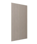 Top Shelf Solid Hardwood Adjustable Slat Wall Kit In Warm Walnut with vertical strips for sleek home organization.