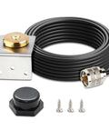 Three Quarter Inch Hole Mount NMO L Bracket Kit With 16 Foot RG58 Coax Cable Pure Copper NMO To PL259 Connector Waterproof Cap