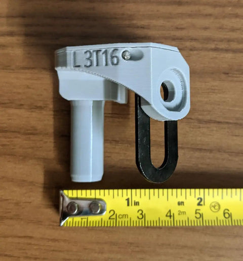 Hella Tough Steel Core Left Replacement Hinge For 6X5 Resin Shed Door Slide Lid Heavy Duty Upgraded Metal Reinforced 3T16 showing measurement
