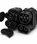 Super Hella Reliable CCS1 To CCS2 EV Charger Adapter Plug And Play Fast Charging Connector showing detailed plug design.