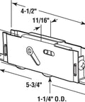 Diagram of Adjustable Tandem Roller Assembly for Sliding Patio Doors One And A Quarter Inch Steel Ball Bearing Wheel Replacement Two Pack