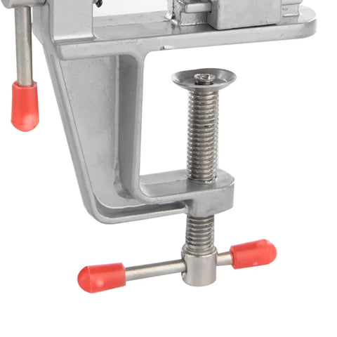 Go To Compact Mini Bench Vise For Jewelry Making And DIY Repairs Space Saving Metal Clamp With 36mm Opening detail close-up