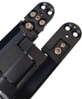 Dead Nuts Strong 3D Adjustable Concealed Door Hinges close-up showing heavy steel design and mounting holes for easy installation.