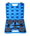 Pro Grade Bushing Removal Tool Set With 21 Piece Bearing And Seal Driver Kit in blue case showing interchangeable discs from 70mm to 150mm.
