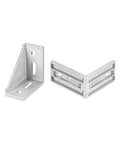5 Pack Inside Corner Brackets Gusset 77x77x36mm For 4040 And 4080 Aluminum Extrusion Rails, right angle connectors, silver finish