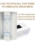 Corner Mount Power Distribution Box In White Nylon Slim Fit With Heavy Duty Metal Housing Pre Drilled Holes And Compact Wall Mount
