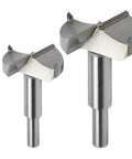 Heavy Duty Self Centering Hole Saw Set With Killer Carbide Tips, showcasing two sizes of precision carbide drill bits.