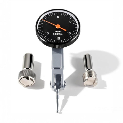 Boss Level Test Indicator Black 0.030 Inch Travel, 0.0005 Inch Precision, Dial Reading 0-15-0, 270 Degree Swivel, Two Directional, Isolated Pinion Assembly for Machine Setup and Production Machinist Favorite