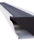 Close-up of K-Style Foam Gutter Guard 6-Inch Uncoated Filter, showing no-fuss easy install design in seamless gutter coverage.