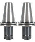 Pair of CAT50 ER32 100mm Collet Chuck Set For CNC Milling Lathe Tool Holders, 4 Inch Gage Length, balanced high rigidity.
