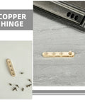 Eight Pack Copper Self Closing Pivot Door Hinges With Concealed Top And Bottom Design Heavy Duty And Secure for wide opening angles