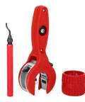 Ratcheting Tubing Cutter Set Five Sixteenth To One And One Eighth Inch For Copper Aluminum Stainless Steel And PVC Pipe With Deburring