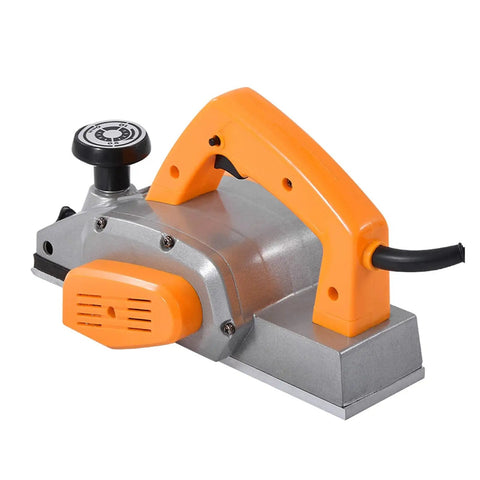 Heavy Duty Electric Wood Planer Pumping Out 980 Watts At 23000 Rpm To Crush Rough Timber Smooth As Silk, aluminum body.