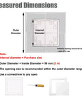 Slick Self Adhesive Access Panel For Hiding Drywall Gaps Concealed Ceiling Door Dead Simple Install Peel Back Wall Patch No Tool Required Snap Fit Inspection Cover White Rectangular 3X3 Inch dimensions and installation guide.