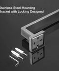 Brushed Nickel Square Bathroom Accessories Set With 24 Inch Towel Bar Wall Mounted Tough Stainless Steel Hardware close-up