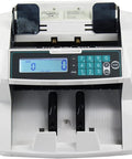 High Performance Digital Money Counter Machine With Uv Mg Ir Sensors, front view showing control panel and feed slots.