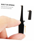 Close-up of Colorful Multimeter Test Hook Clip showing built-in spring mechanism for IC testing and electronic repairs.