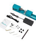 Heavy Duty Woodworking Beads Polisher Machine Mini Lathe Milling Tool For Table Top Use with accessories and user manual.