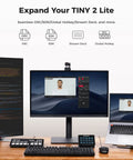 Image of Badass 4k Streaming Webcam For Pc Gaming Featuring Smart Ai Auto Tracking And Rock Solid PTZ Motion Control setup with dual monitors and accessories.