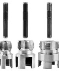 3Pcs Heavy Duty PVC Pipe Threader Kit with steel dies for electric drill, ideal for threading PPR and MPP pipes.