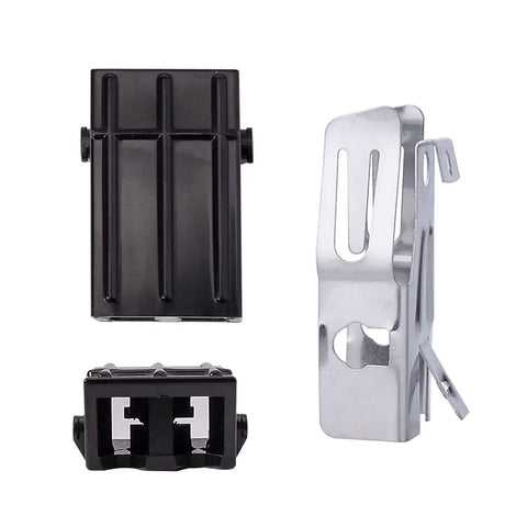 Electric Range Burner Element Replacement Kit With Two 8 Inch MP21YA 2100W And Two 6 Inch MP15YA 1500W Elements Plus Four 330031 Receptacle Sets for quick plug and play cooktop upgrade, showing black and metal receptacle components.