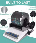 Electric Rock Tumbler Kit For Polishing Stones with stainless steel lid and durable tumbling belt