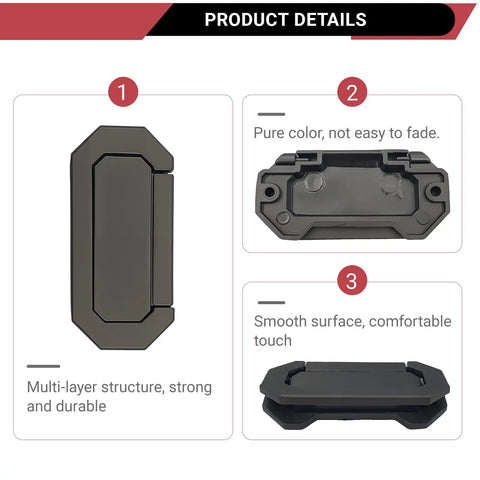 Six Pack Recessed Drawer Pulls Trap Door Pull For Cabinets And Closets, Flush Door Handle with durable zinc alloy finish