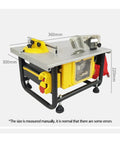 Top Shelf Mini Table Saw With Integrated Vacuum System And Badass 2200W Motor, showing dimensions of 360mm x 300mm x 220mm.