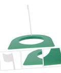 2 Pack Portable Golf Putting Cup Practice Set With Continuous Ball Return For Indoor Training And Travel, green plastic cup.