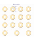 Replacement Brass Washer Set for Griptilian 551 710 720 723 EDC Folding Knife Pivot Pins, 0.7mm thick, 15 pack.