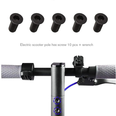 10 Piece M5 Handlebar Hex Screws With Wrench For Electric Scooters And Skateboards, Durable Ride Ready Gear, Easy Install