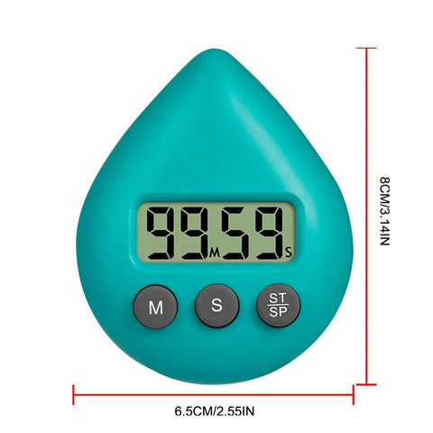 Waterproof Digital Timer With Suction Cup Loud Alarm For Kitchen Cooking Shower Exercise And Study Lcd Display Countdown Clock