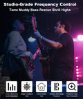 Musicians using 10-Band Equalizer Pedal For Guitar And Bass With Low-Noise on stage for studio-grade frequency control.