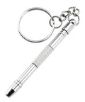 Silver Stainless Steel Eyeglass Repair Kit With 5 In 1 Mini Precision Screwdriver Set For Glasses Watches And Electronics On The Go Portable Keychain Tool