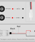 2 Wire Ignition Key Switch Lock For Electric Scooters Golf Carts And Motorcycles Zinc Alloy Cylinder Easy Install Durable Heavy Duty Starter Switch Parts 1 Pack wiring diagram with red and black two-wire connector