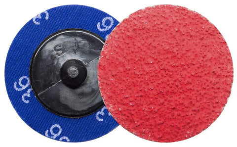 2 Inch Quick Change Sanding Discs Ceramic For Drill And Die Grinders Deburring Polishing Rust Removal Metal Prep Paint Stripping 25 Pack 36 Grit